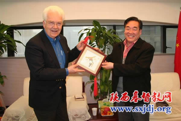 挪威尤约翰牧师访问陕西省基督教两会