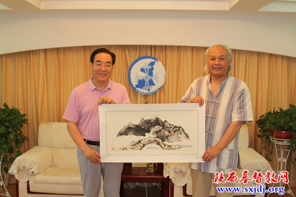 心中有主爱,笔下有神工——我省基督徒书法家刘现瑞、画家丁安平为省基督教两会捐赠书画作品多幅(图2)